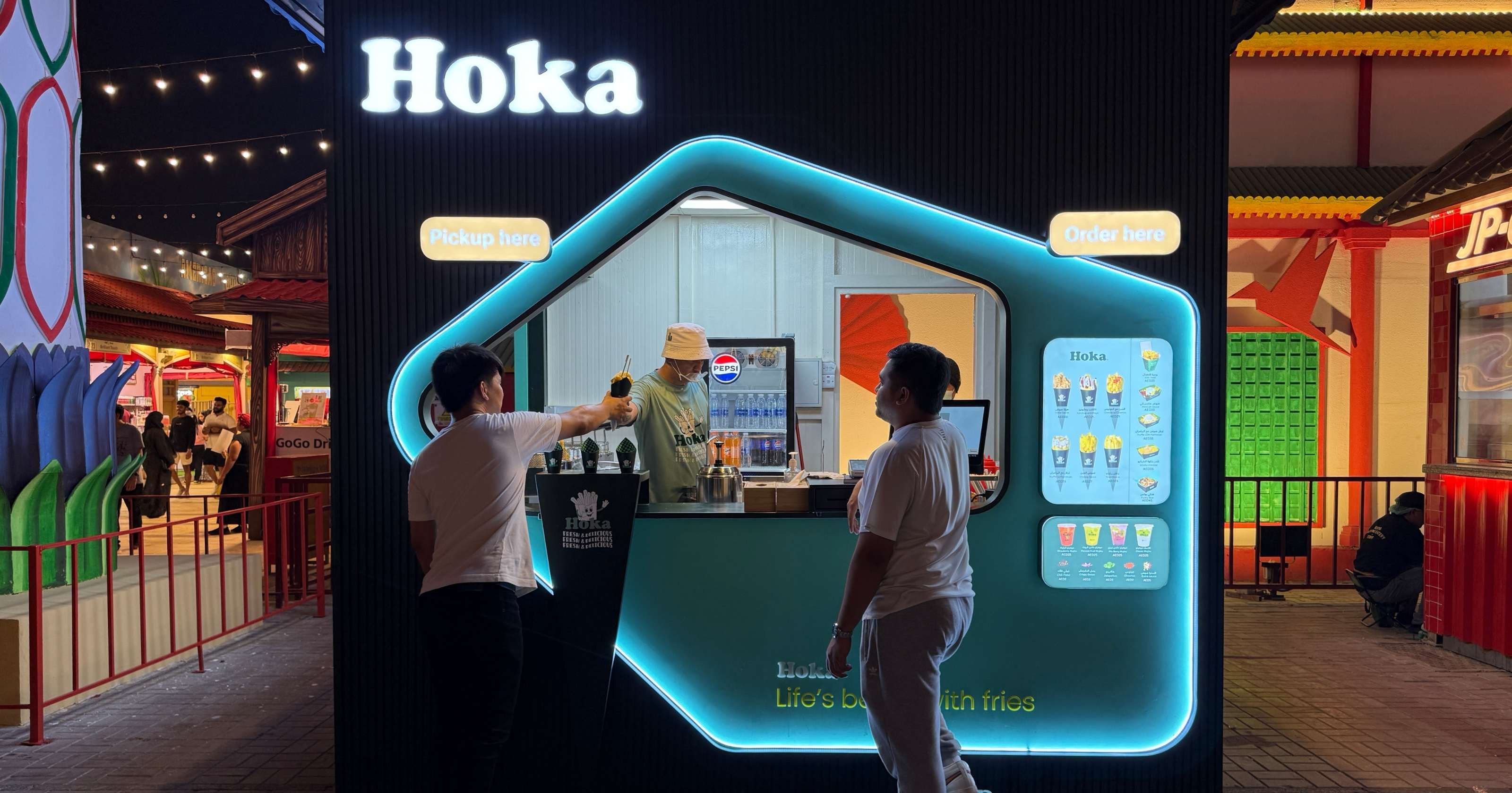 Hoka: Truffle fries opposite Thailand Pavilion