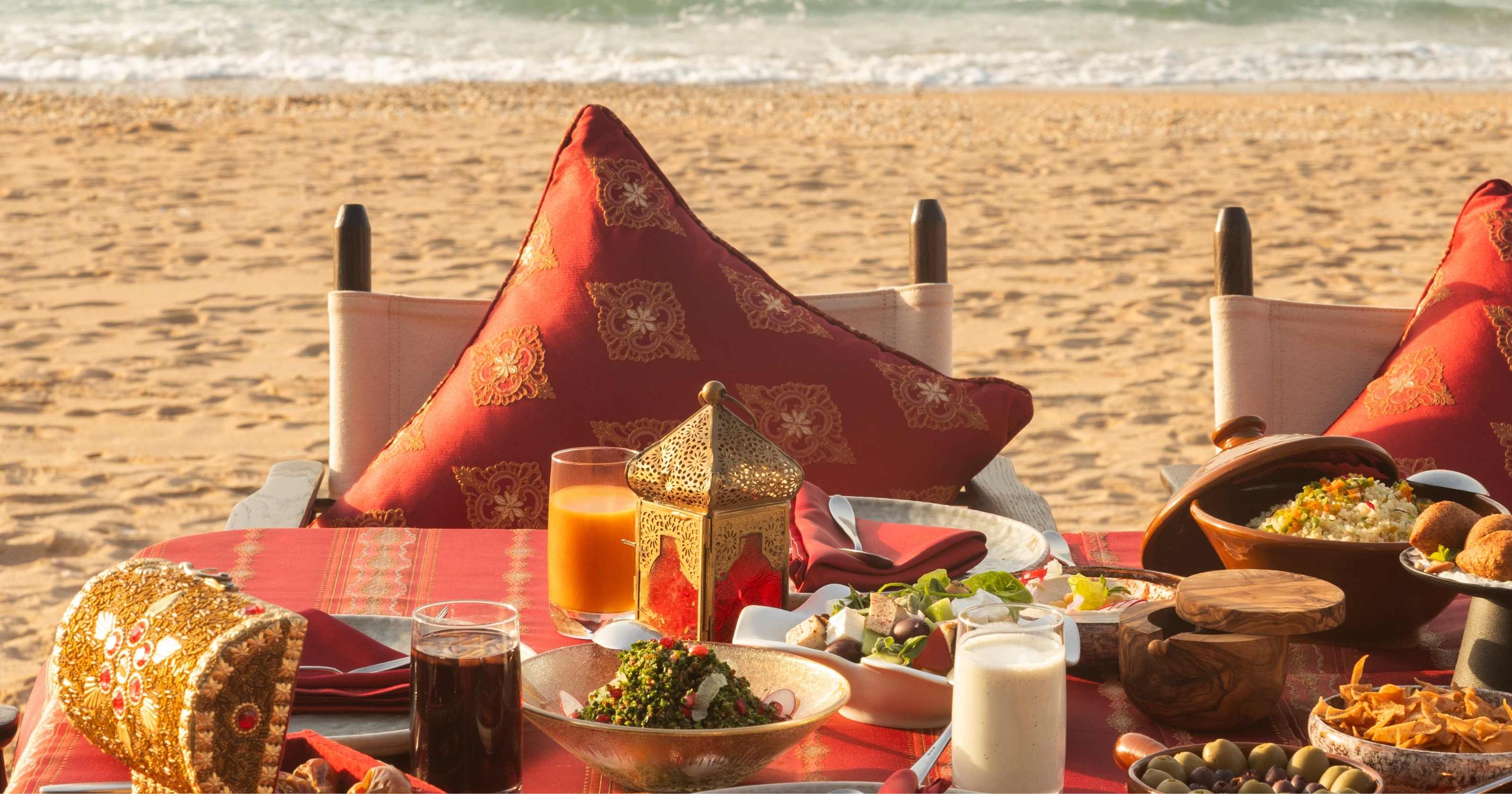 Iftar on the beach at Banyan Tree Bluewaters Island