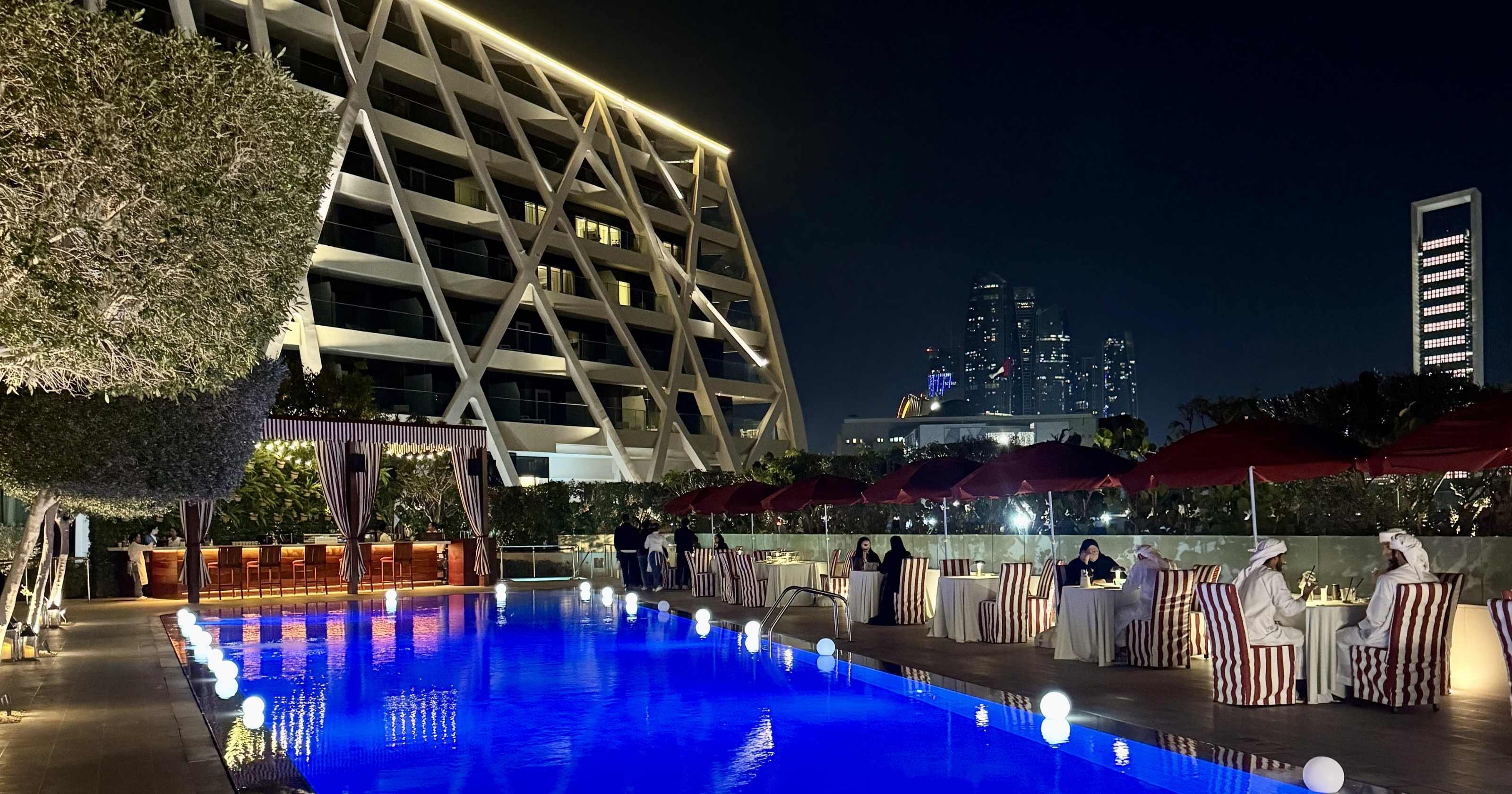 Suhoor at Alba Terrace poolside with Moon Slice, Al Bateen