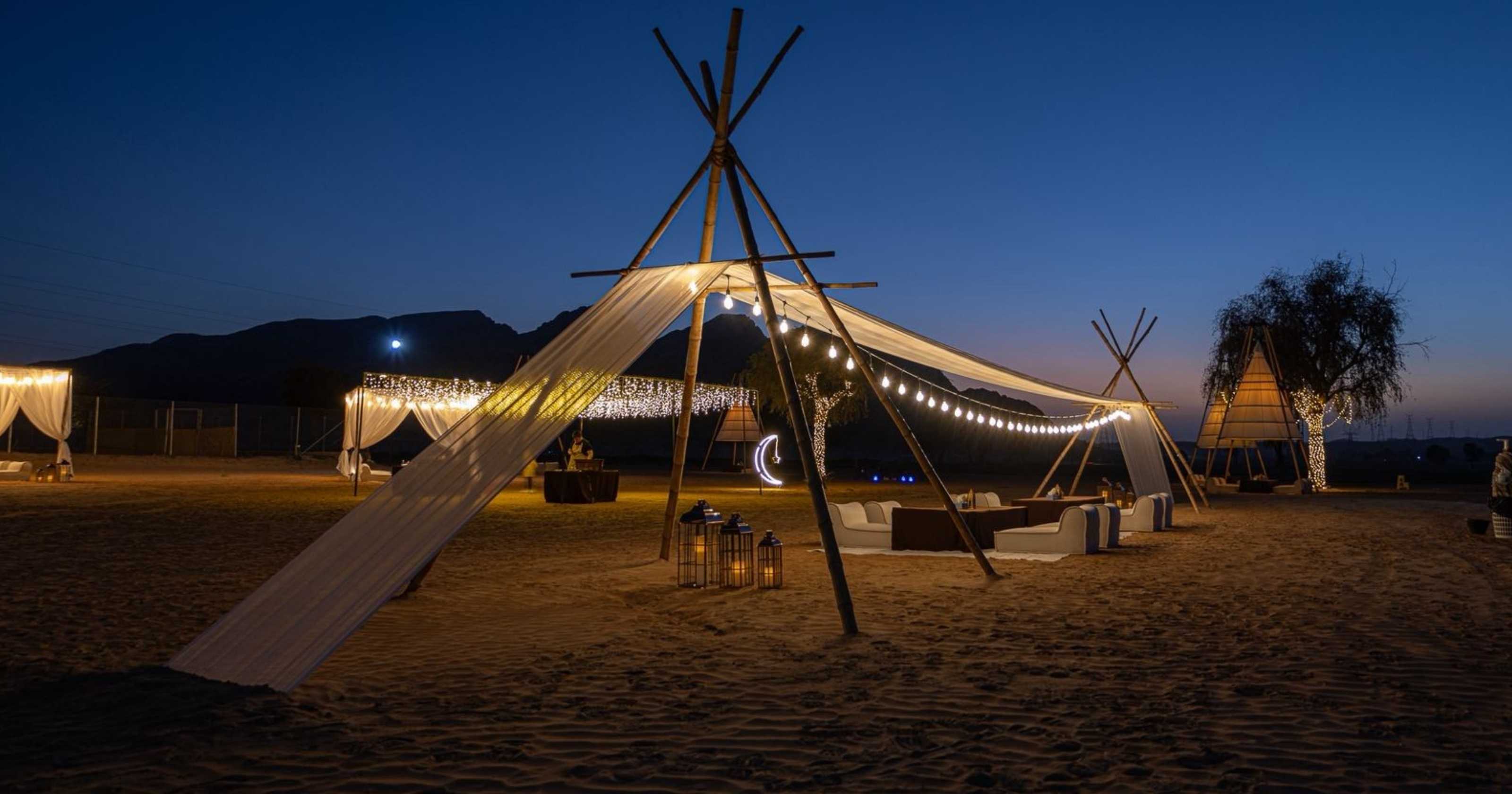 The Ramadan Star Lounge at Mleiha National Park, Sharjah