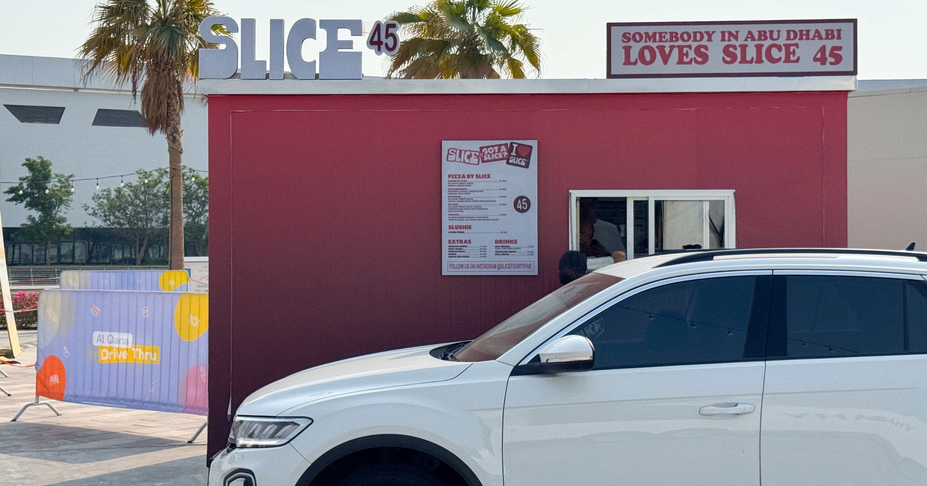 Slice 45: Drive-thru Italian-style pizza in Al Qana